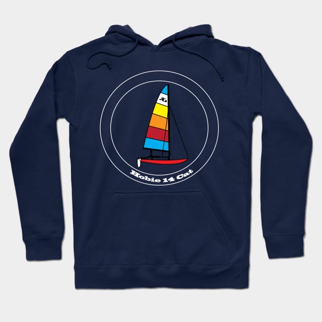 Hobie 14 Catamaran Sailboat Hoodie by CHBB